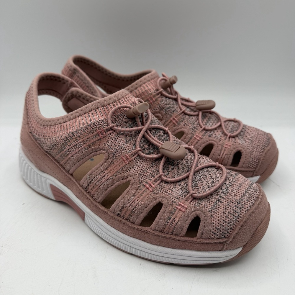 Orthofeet Laguna Sandals Womens Sz 7 2E X-Wide Pink White Comfort‎ Fisherman 805